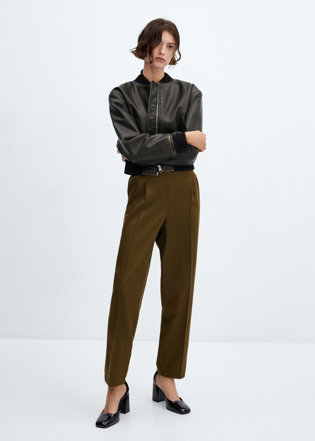 Dart high waist trousers - General plane