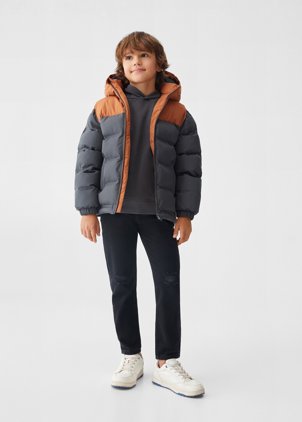 Hood quilted coat - General plane