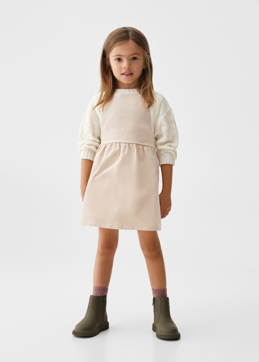 Velvet pinafore dress - General plane