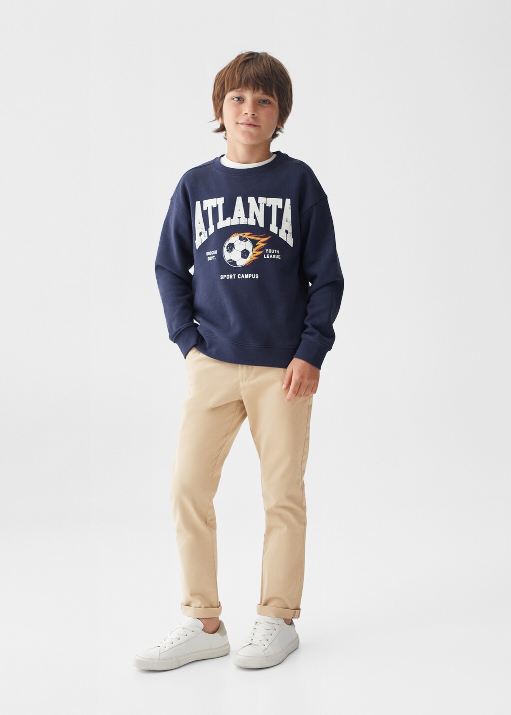 Printed cotton sweatshirt - General plane