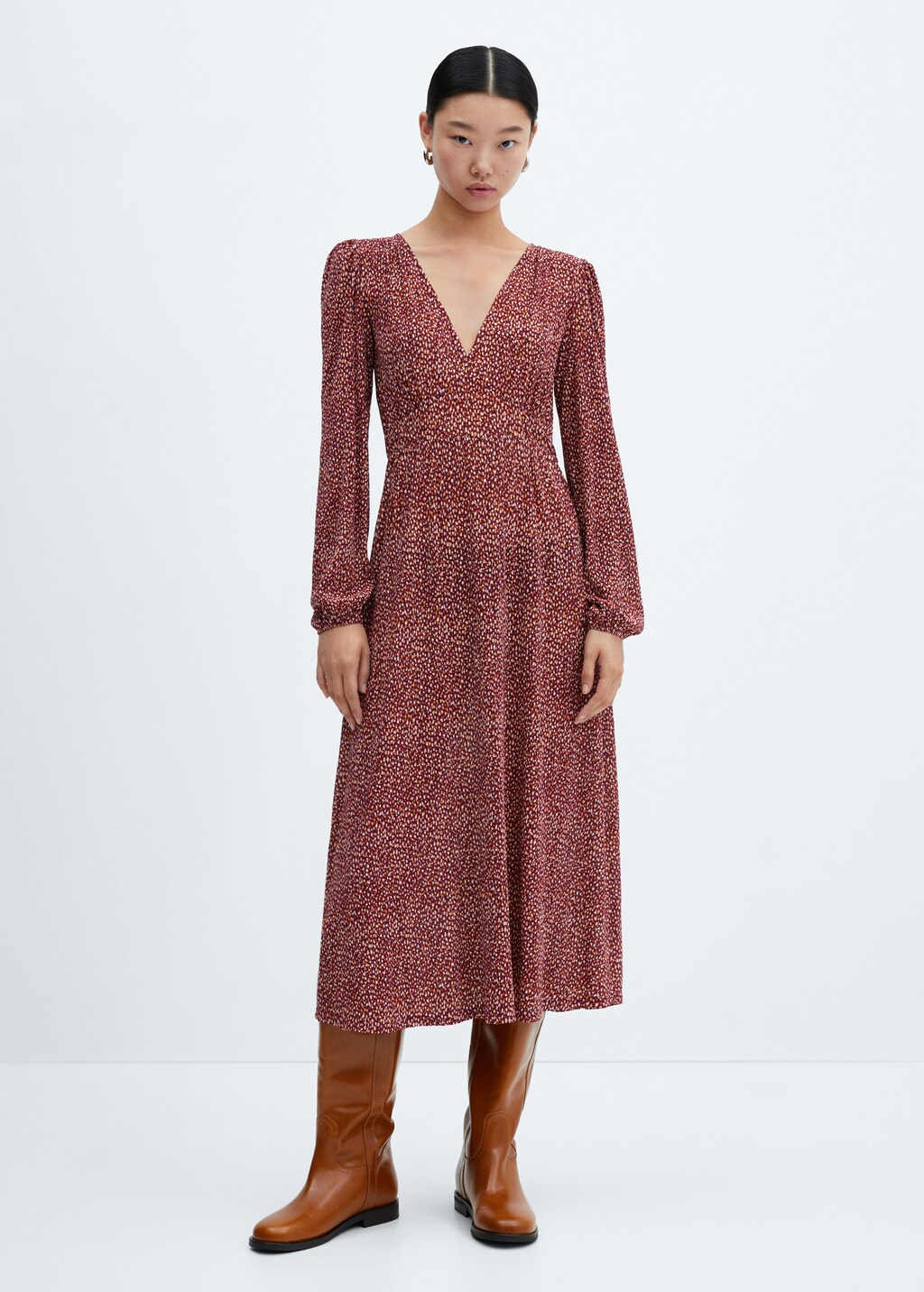 Printed textured dress - General plane