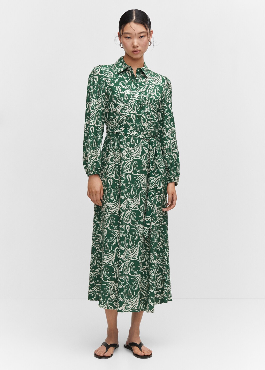 Printed shirt dress - General plane