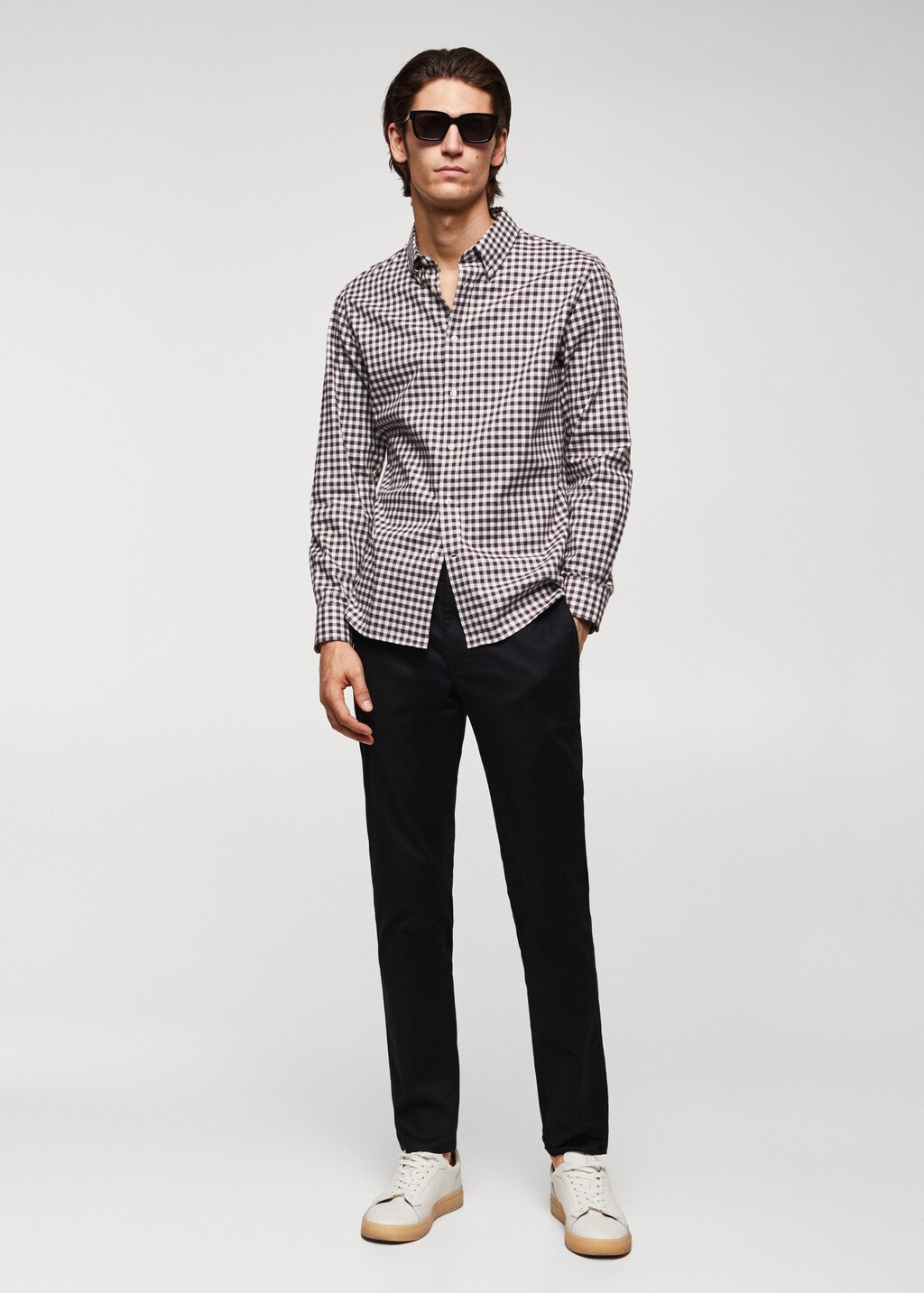 Gingham check cotton shirt - General plane