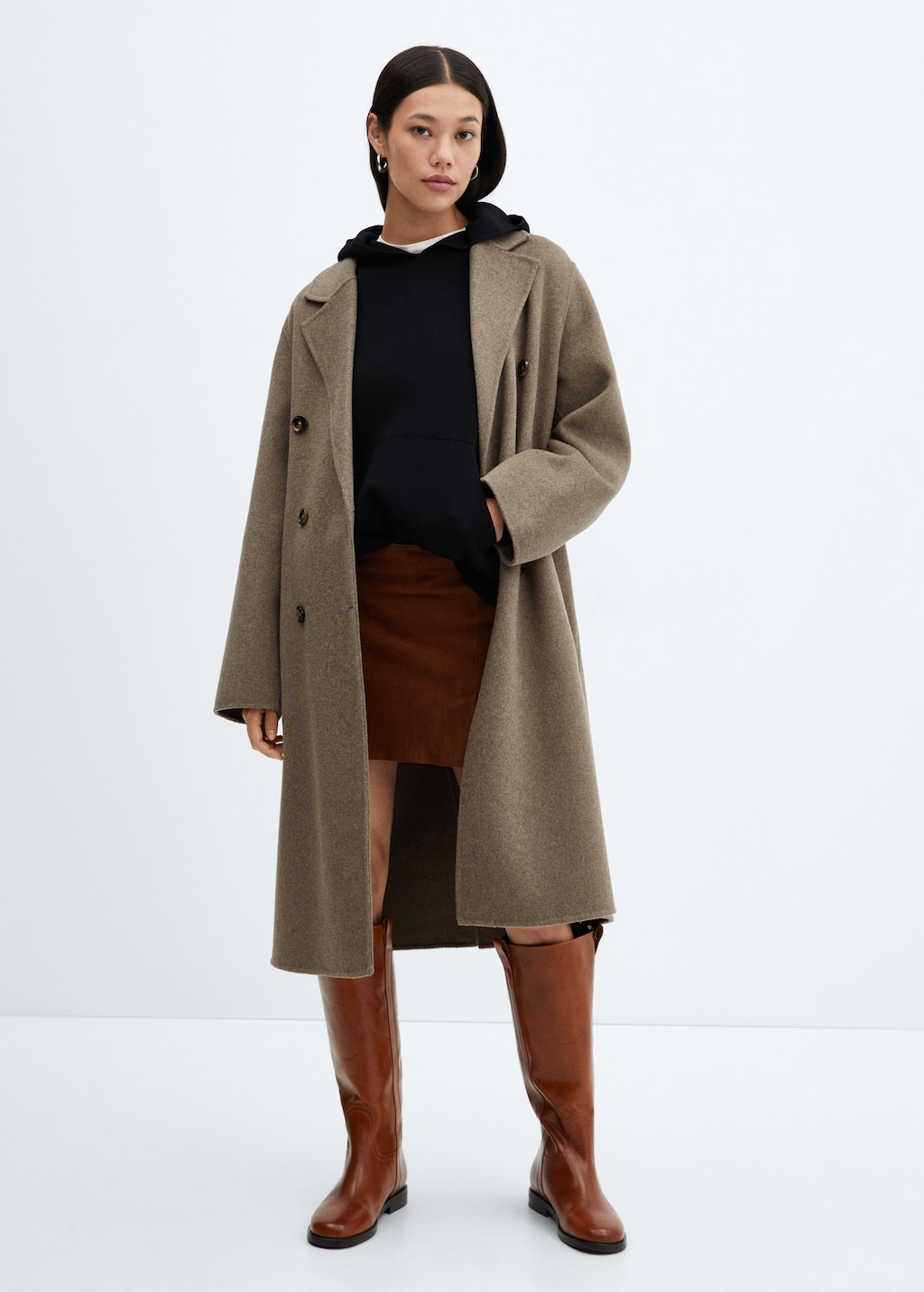 Handmade oversized wool coat - General plane