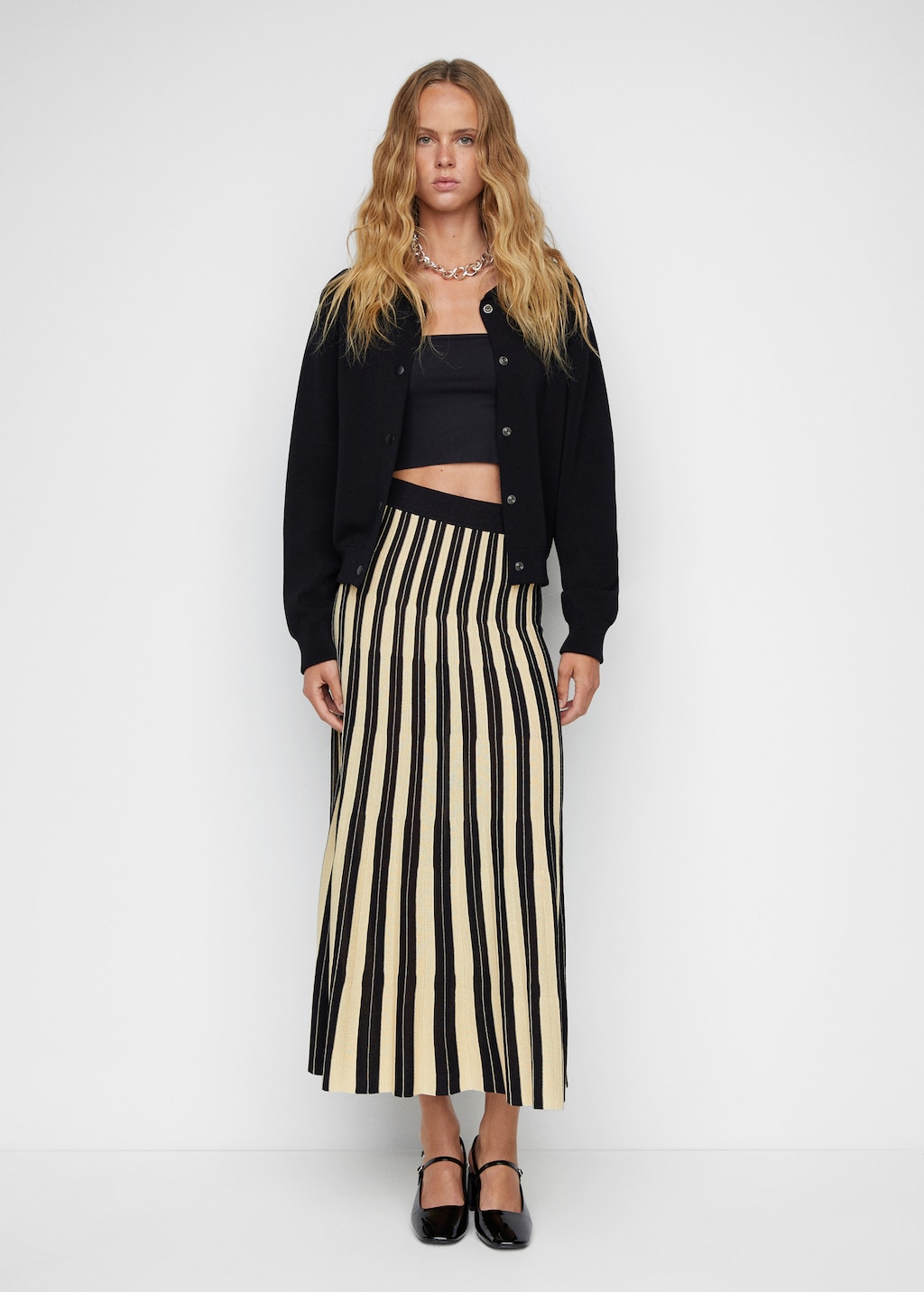 Striped knitted skirt - General plane