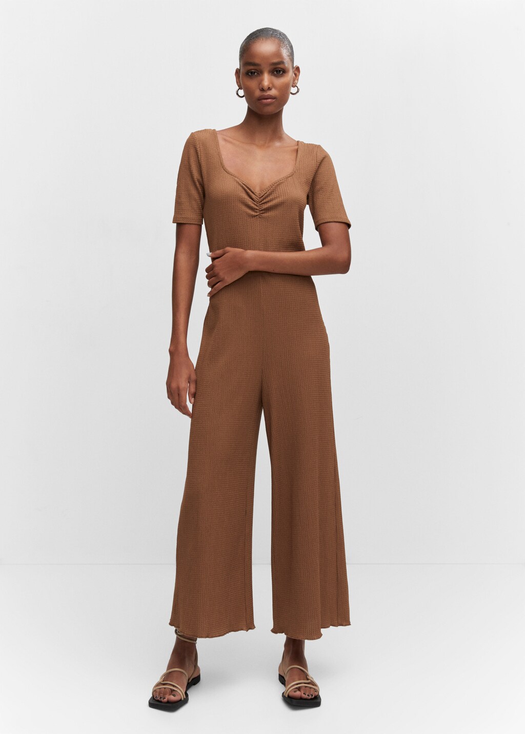 Ruched long jumpsuit - General plane