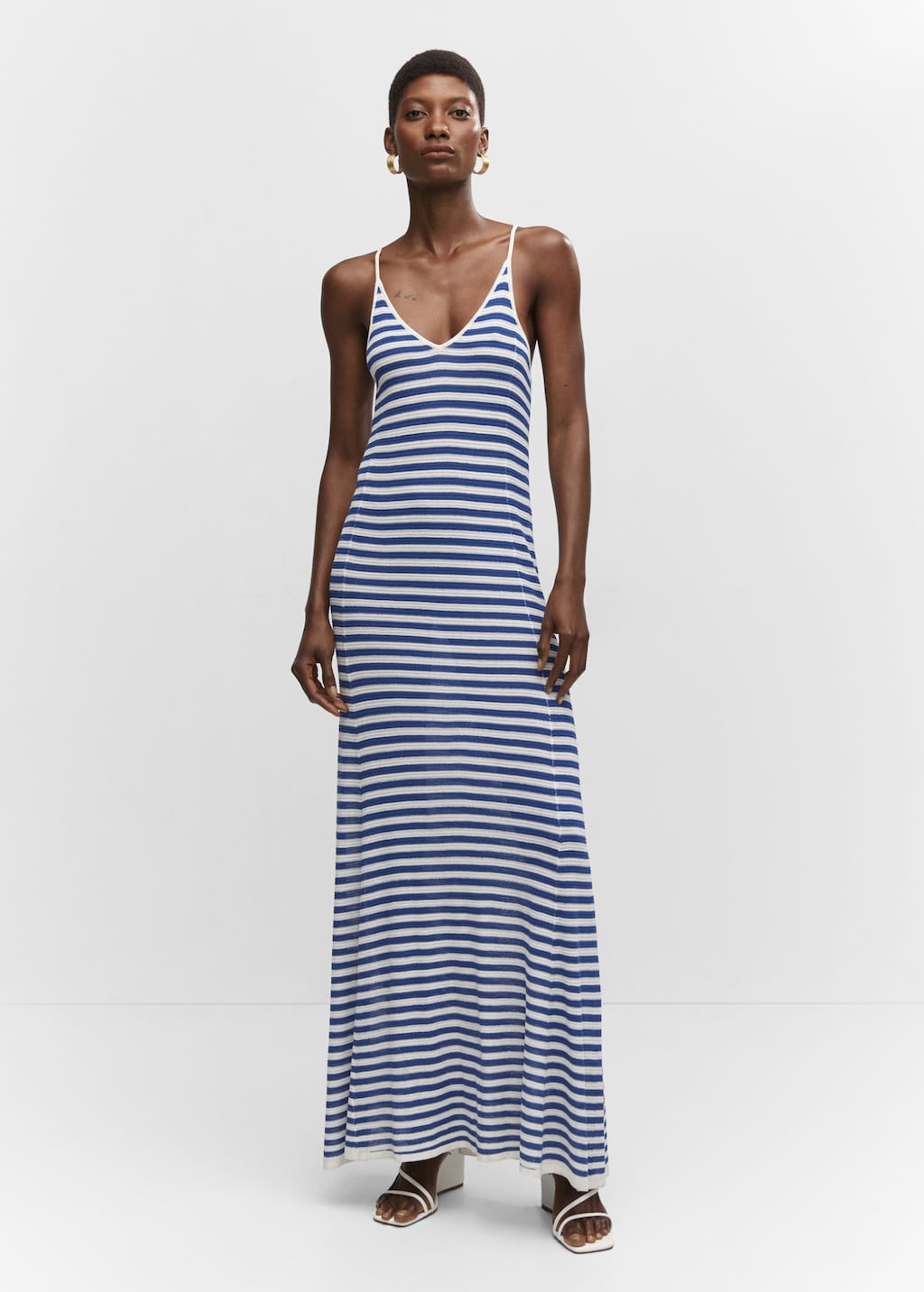 Striped jersey dress - Women | MANGO OUTLET USA