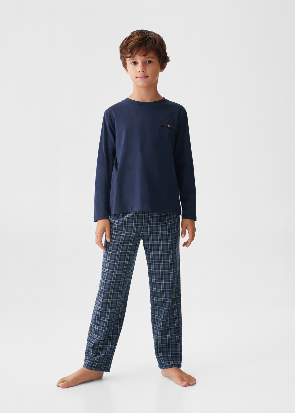 Two-pieces check long pyjamas - General plane