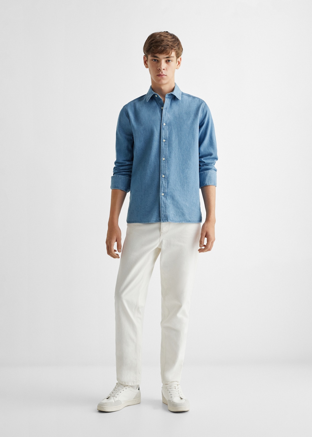 Cotton denim shirt - General plane