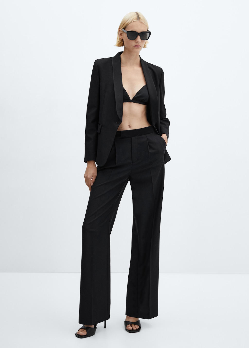 Satin-waist wool trousers - General plane