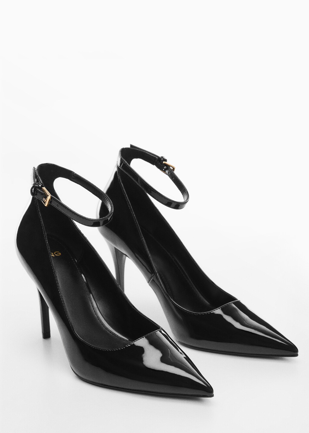 Patent leather-effect heeled shoes - Medium plane