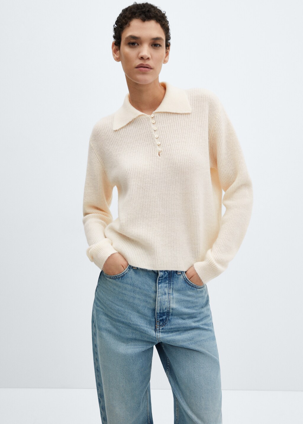 Polo neck knitted sweater Women MANGO OUTLET Lithuania