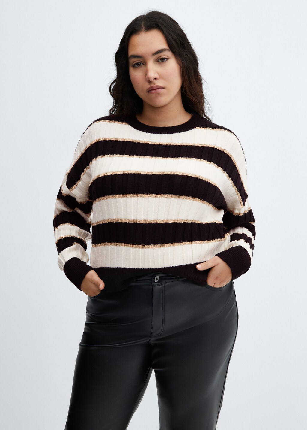 Lurex details striped sweater - Details of the article 5