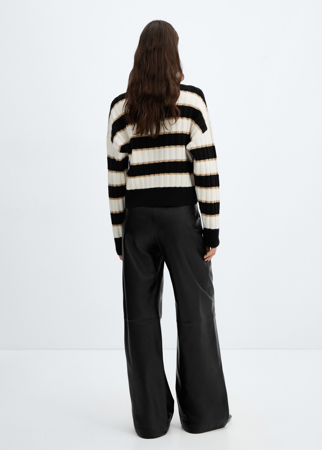 Lurex details striped sweater - Reverse of the article