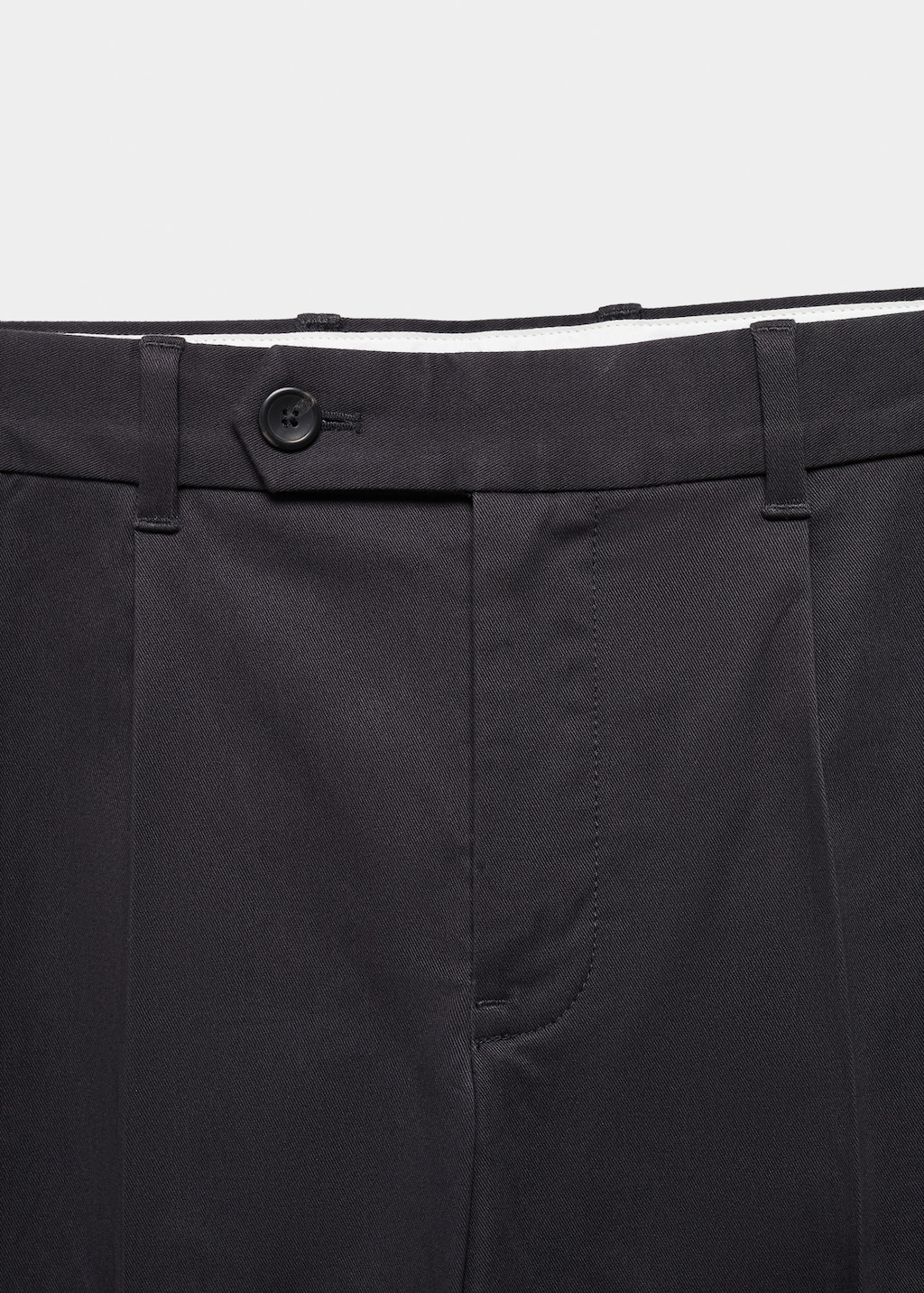 Slim-fit cotton pleated trousers - Details of the article 8