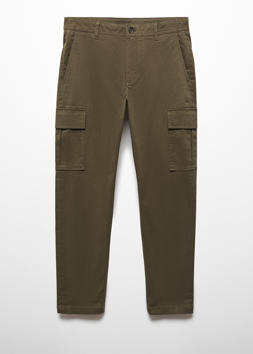 Slim-fit cotton cargo trousers - Article without model