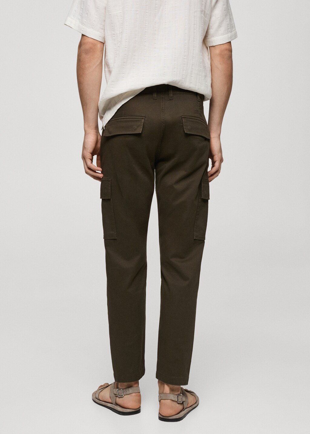 Slim-fit cotton cargo trousers - Reverse of the article