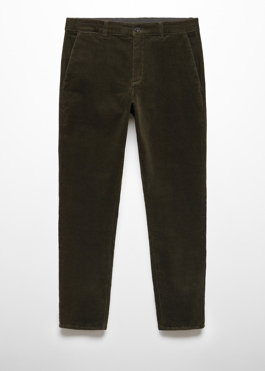 Corduroy slim-fit trousers with drawstring - Article without model