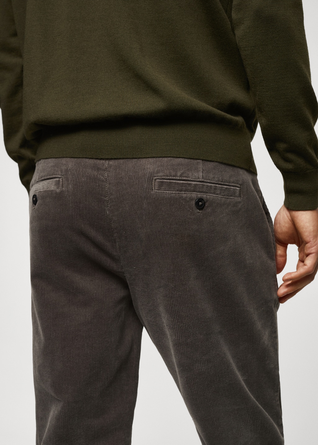 Micro-corduroy slim-fit trousers - Details of the article 2