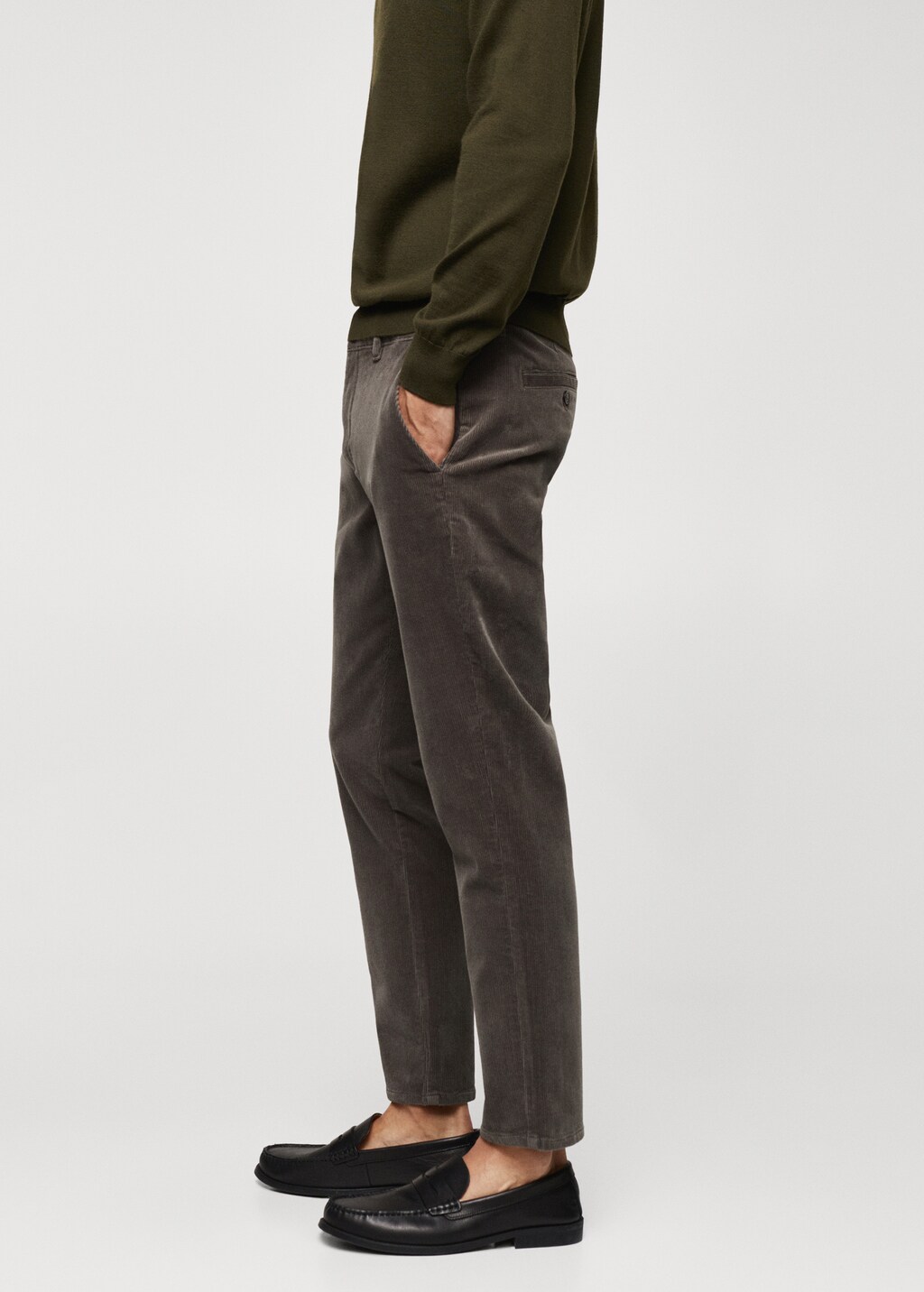 Micro-corduroy slim-fit trousers - Details of the article 4