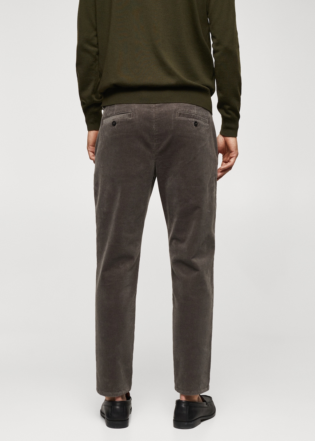 Micro-corduroy slim-fit trousers - Reverse of the article