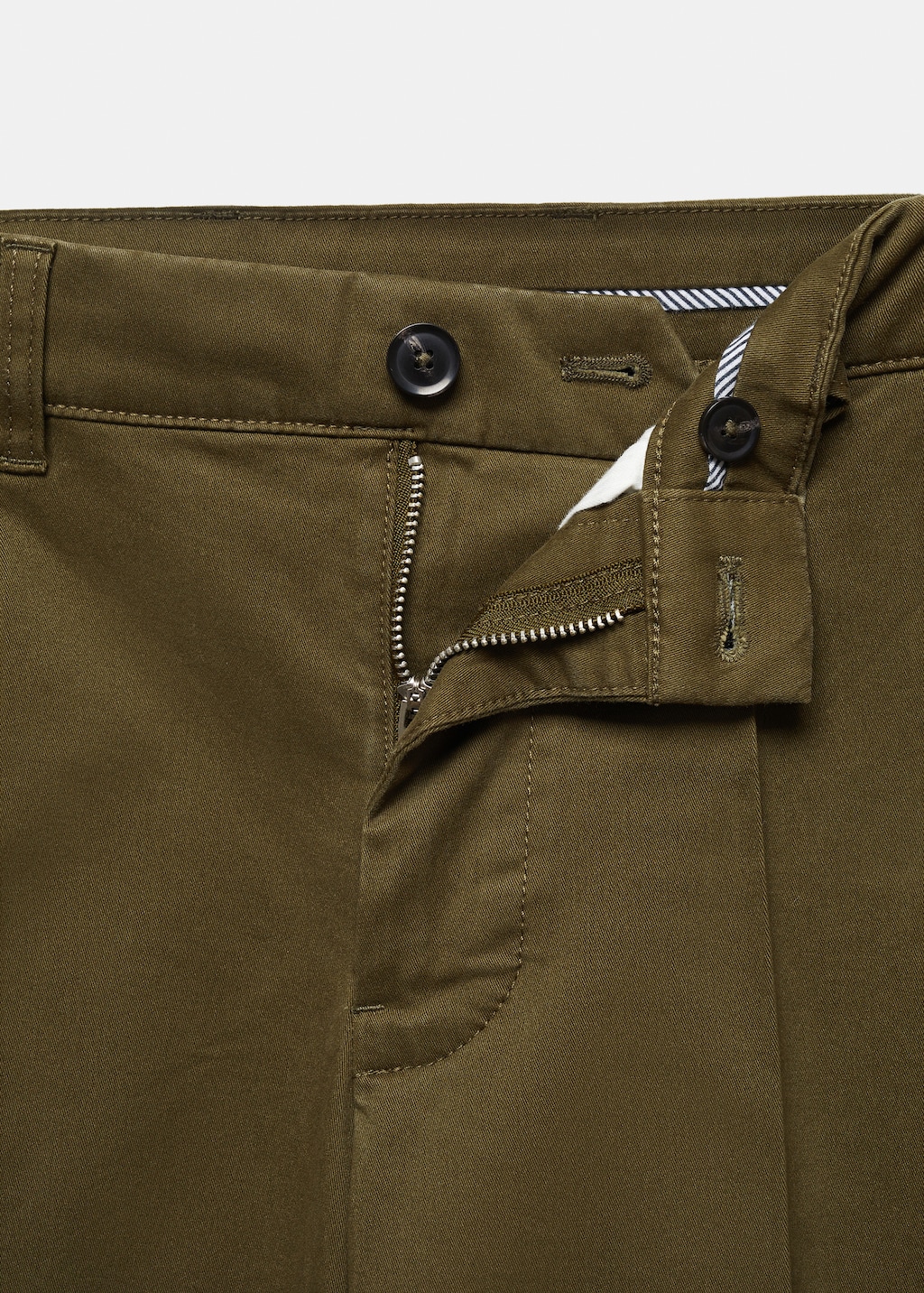 Pleated slim fit chinos - Details of the article 8