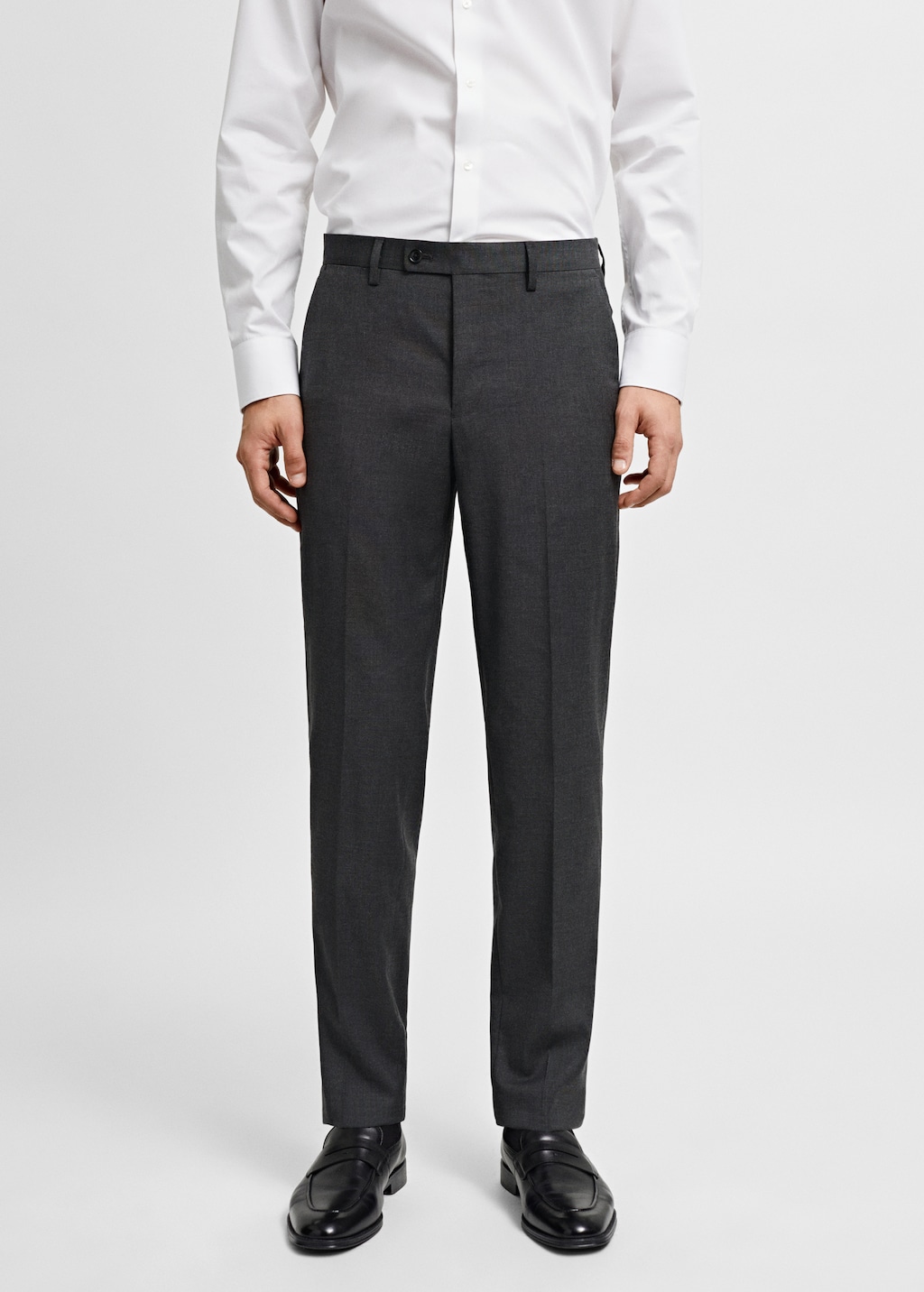 Slim fit suit trousers - Medium plane