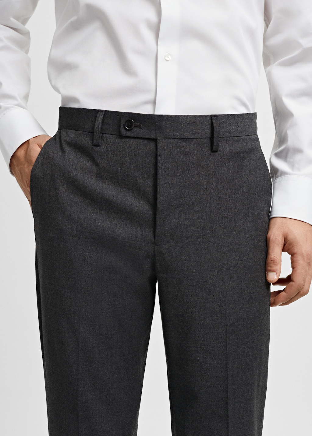 Slim fit suit trousers - Details of the article 1