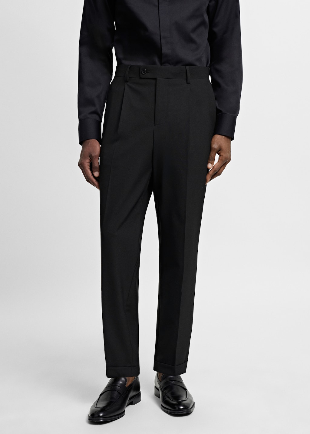 Slim fit suit trousers - Medium plane