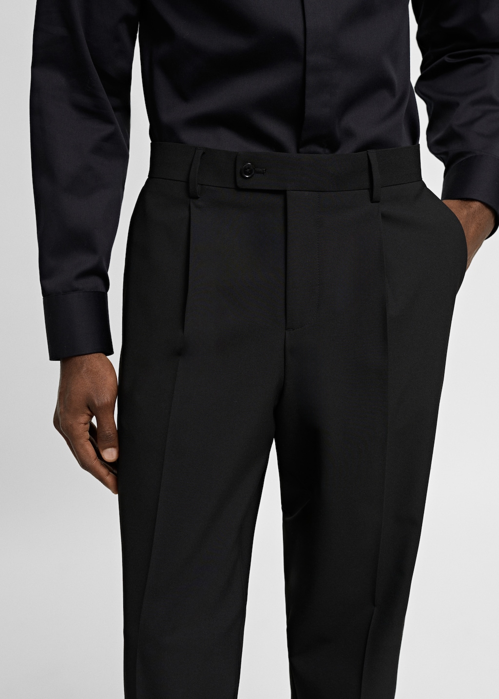 Slim fit suit trousers - Details of the article 1