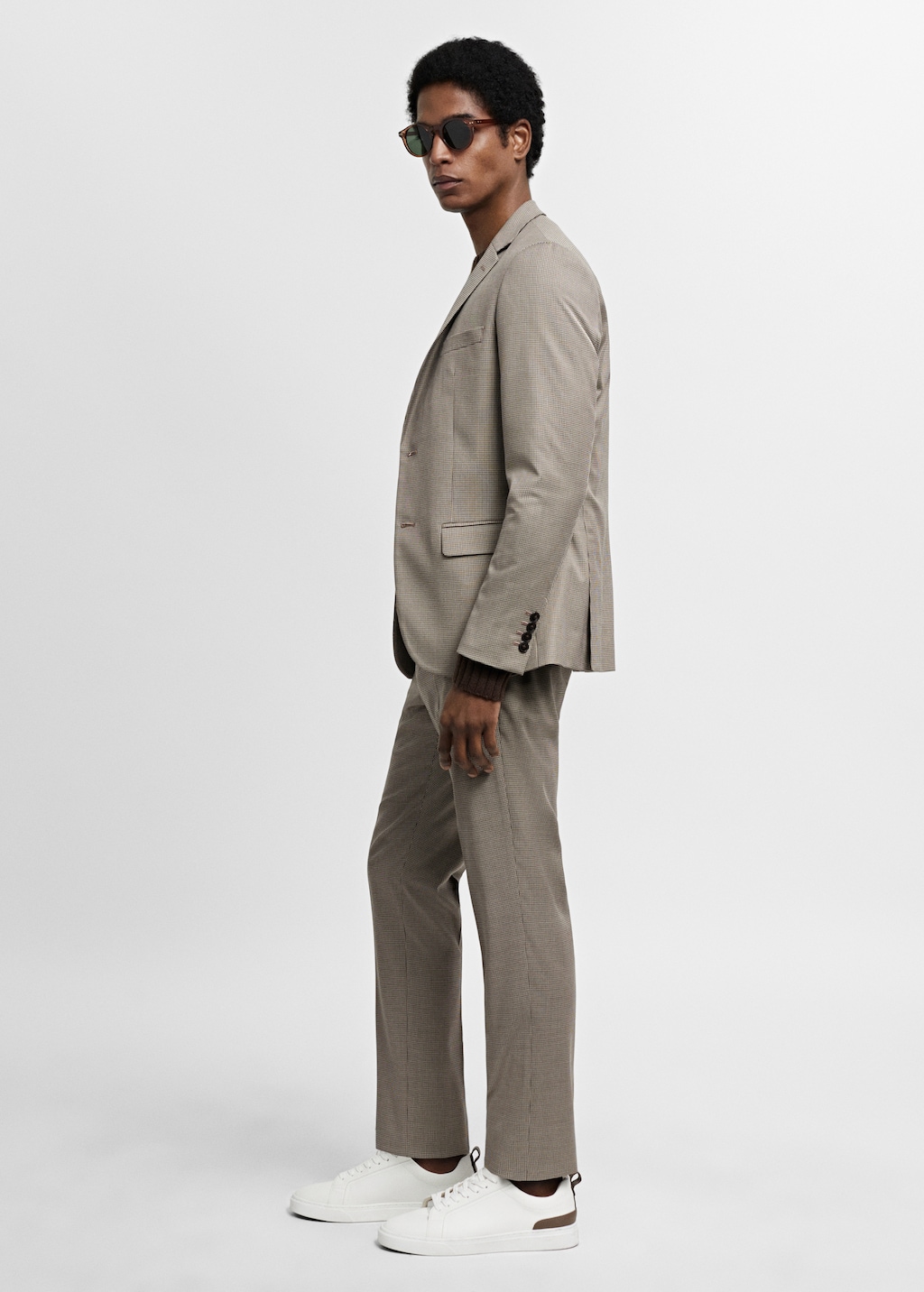 Stretch fabric super slim-fit suit trousers - Details of the article 2