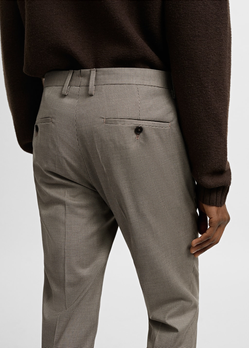 Stretch fabric super slim-fit suit trousers - Details of the article 4