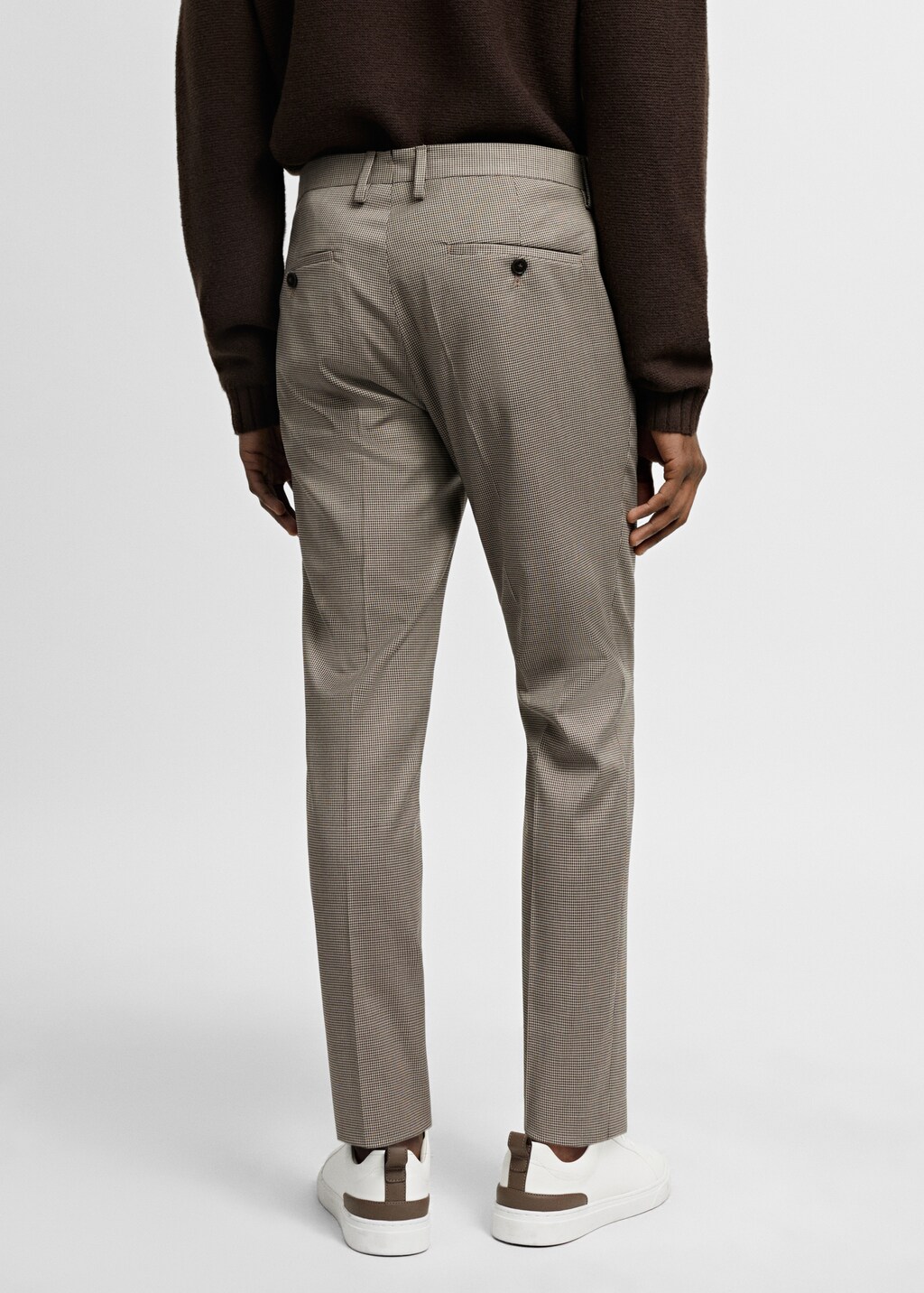 Stretch fabric super slim-fit suit trousers - Reverse of the article