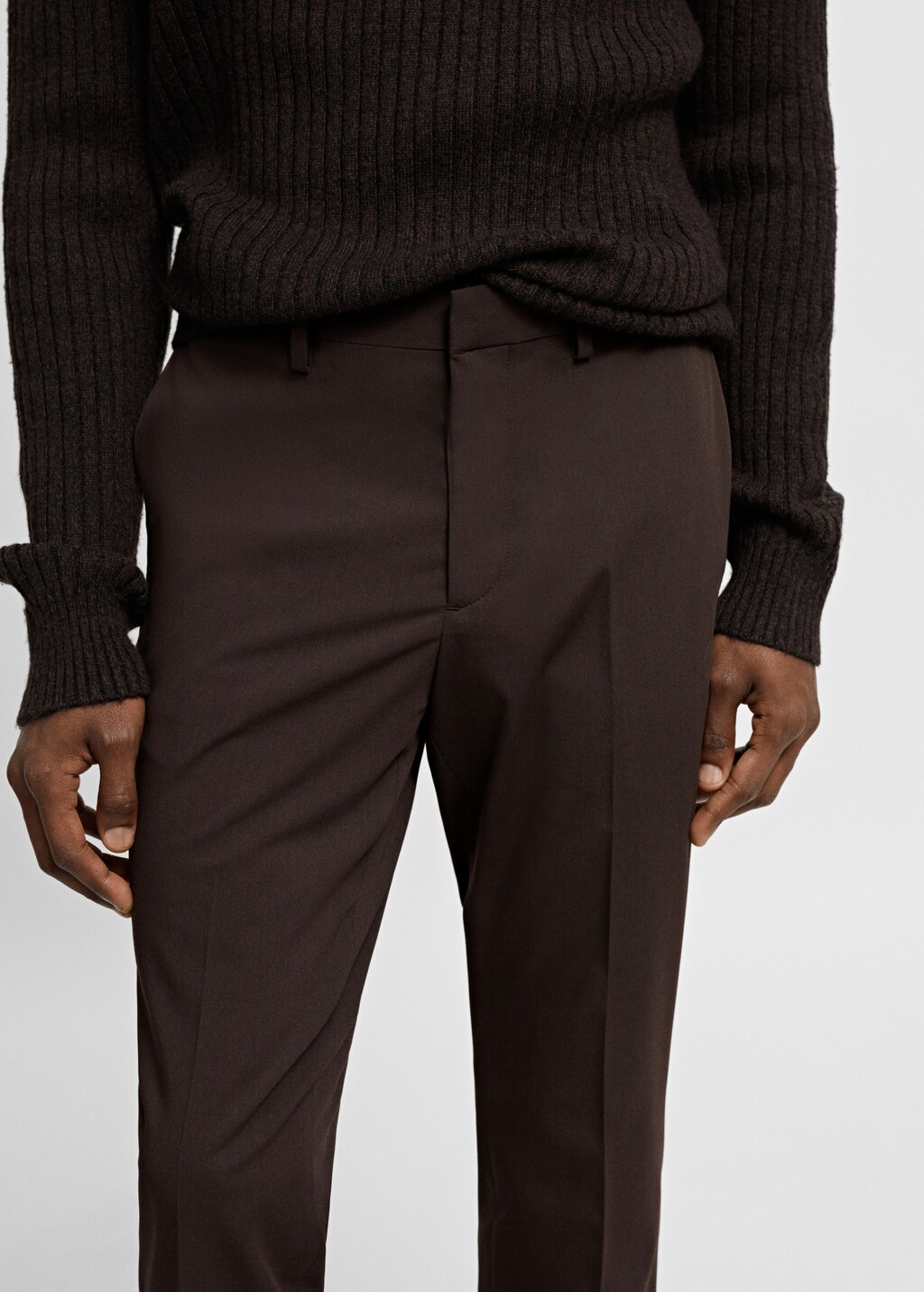 Stretch fabric super slim-fit suit trousers - Details of the article 1