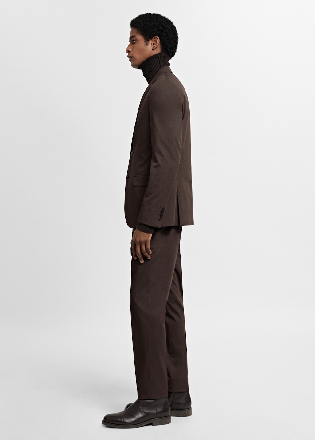 Stretch fabric super slim-fit suit trousers - Details of the article 2