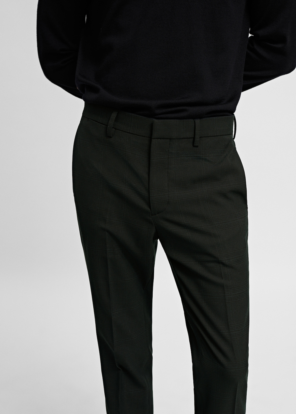 Stretch fabric super slim-fit suit trousers - Details of the article 1