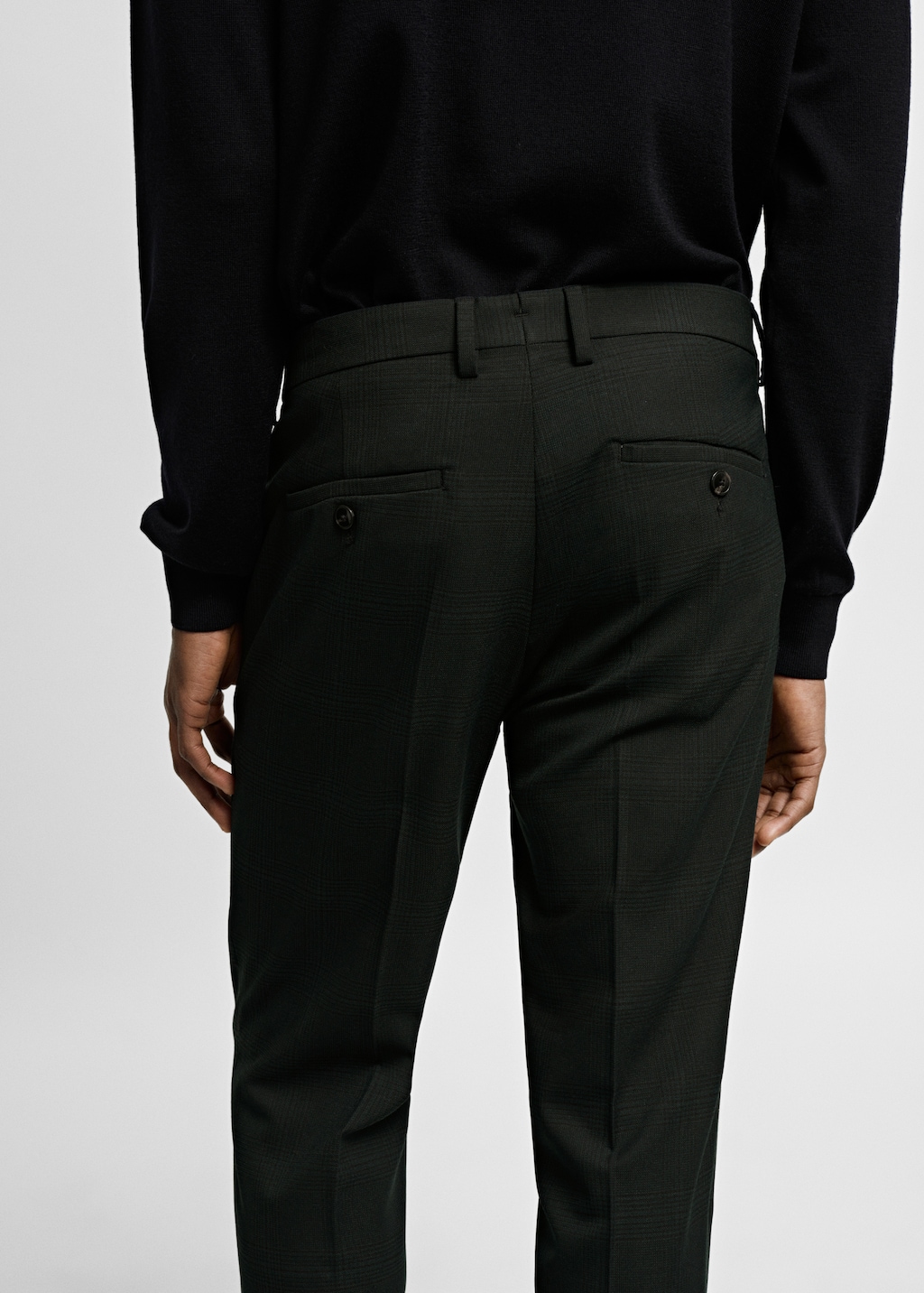 Stretch fabric super slim-fit suit trousers - Details of the article 4