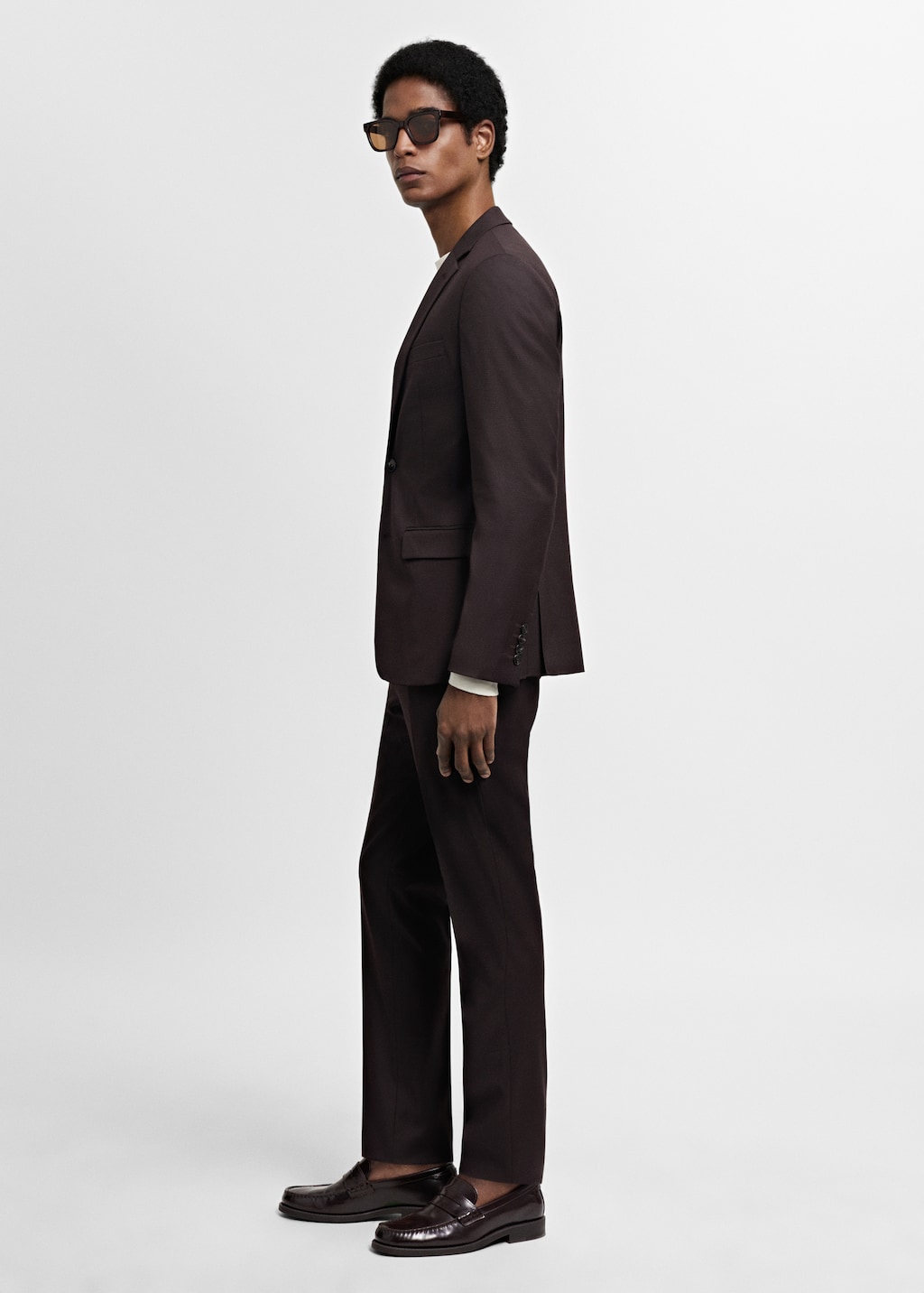 Stretch fabric super slim-fit suit trousers - Details of the article 2