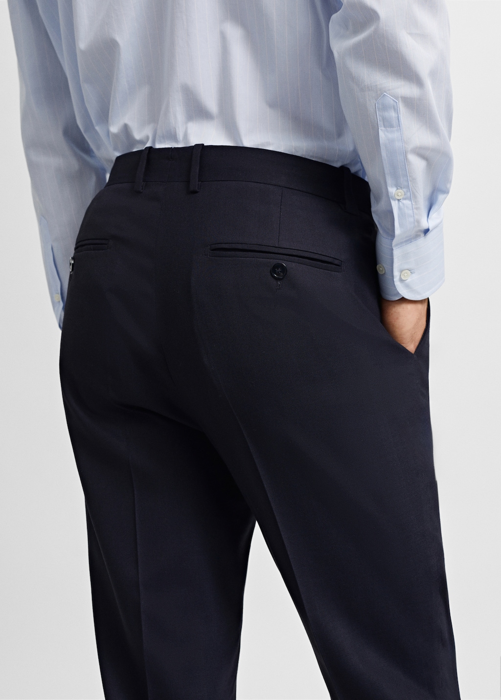 Slim fit cool wool suit trousers - Details of the article 4