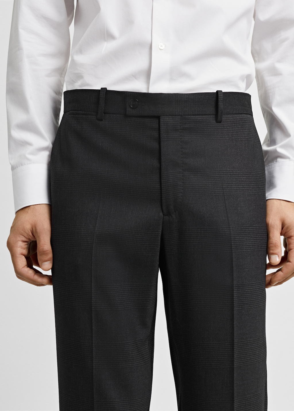 Slim fit cool wool suit trousers - Details of the article 1