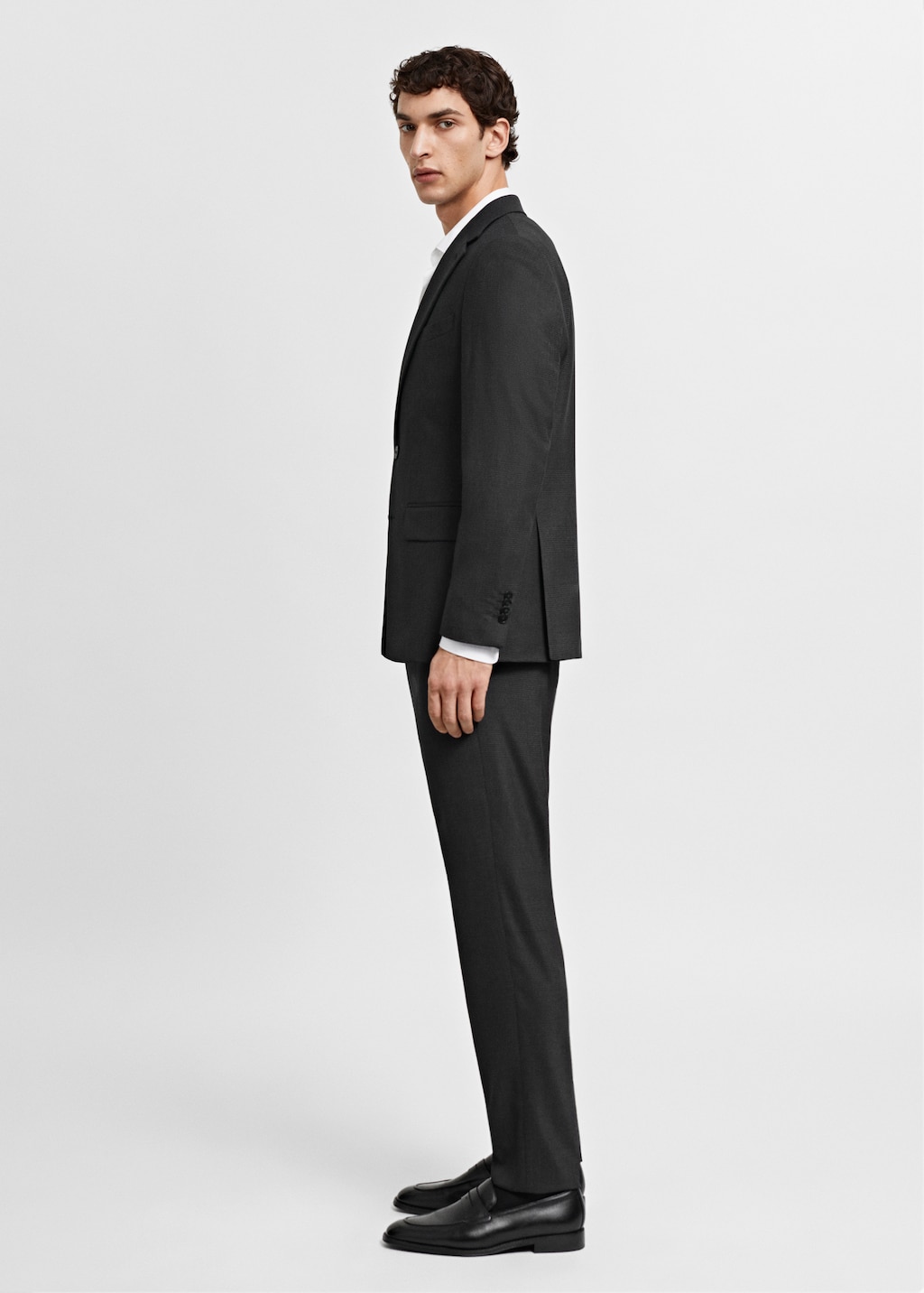 Slim fit cool wool suit trousers - Details of the article 2