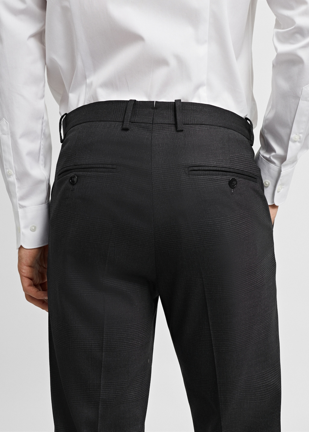 Slim fit pantalon van cool wool - Detail van het artikel 4