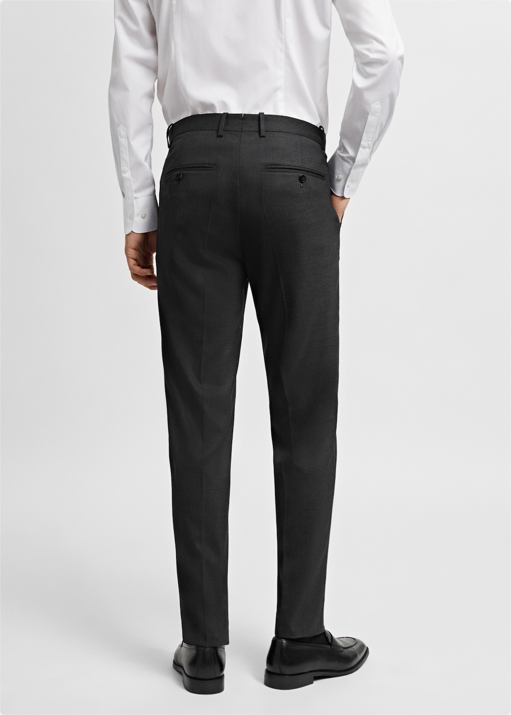 Slim fit pantalon van cool wool - Achterkant van het artikel