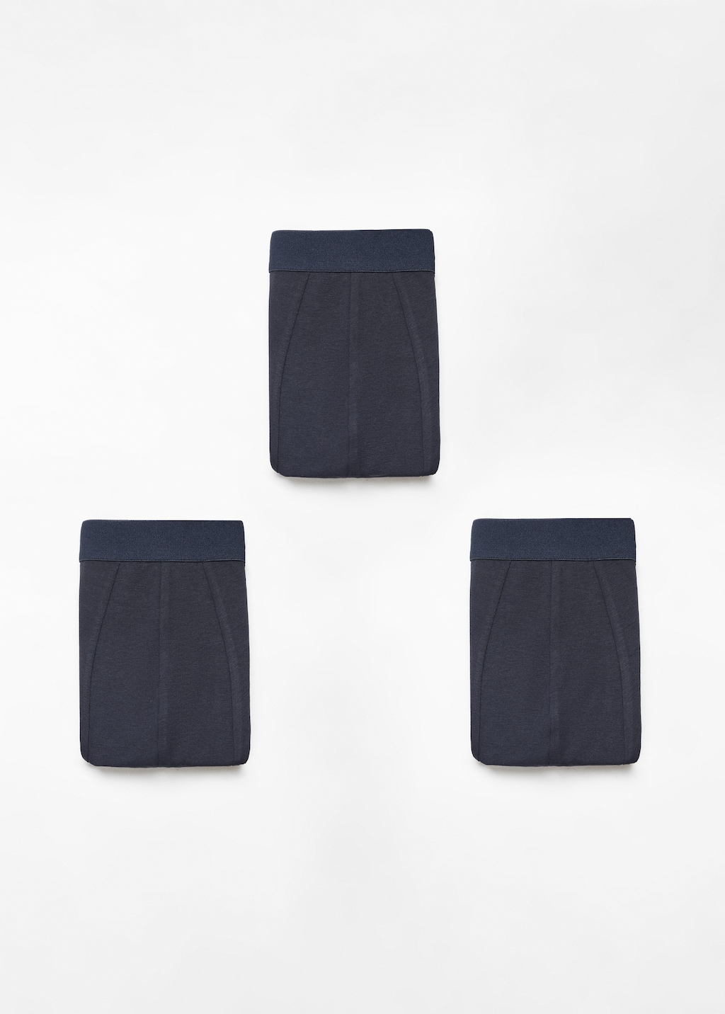 3er-Pack Blaue Boxershorts aus Baumwolle - Artikel ohne Model