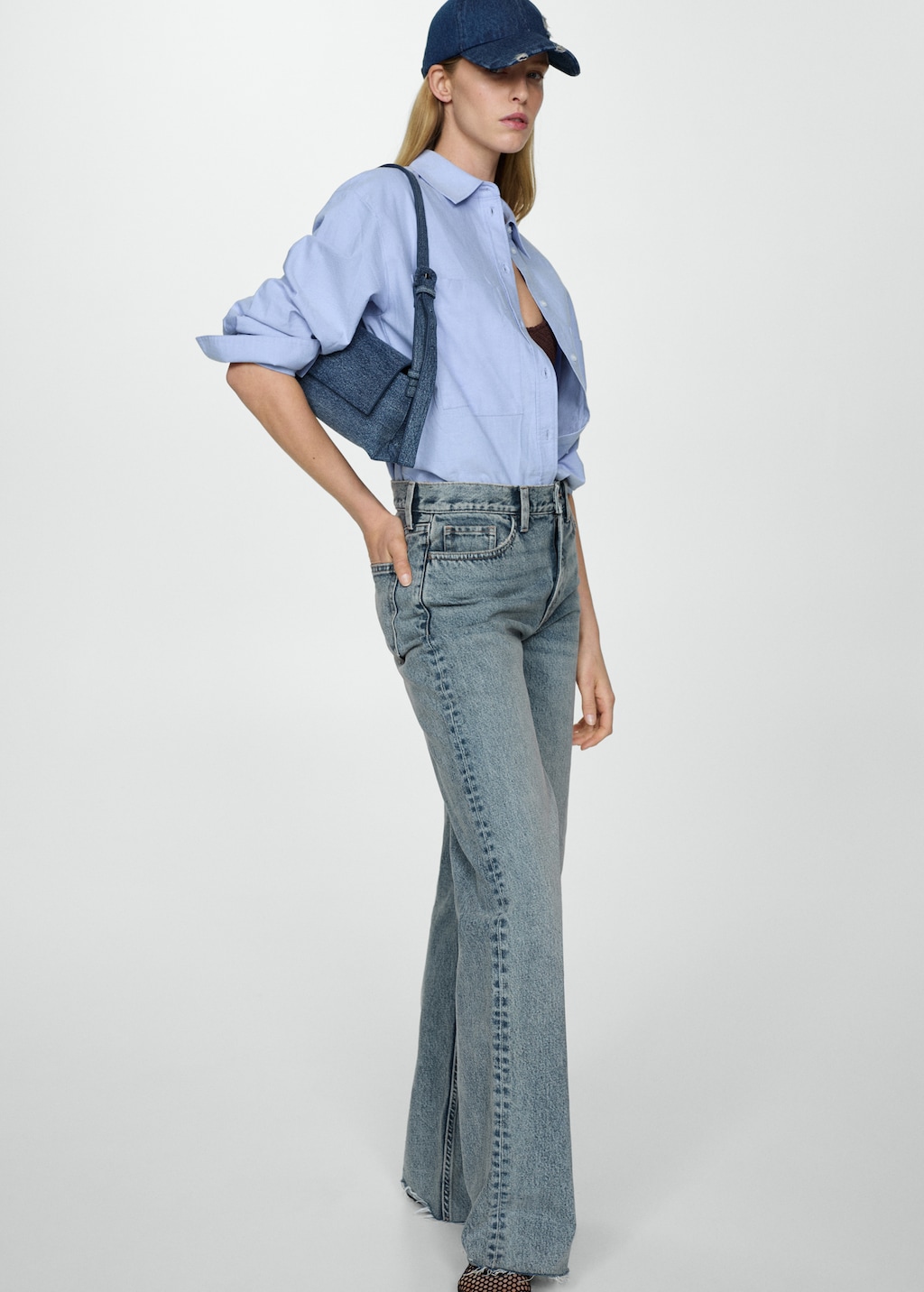 High-waist wideleg jeans - Detail van het artikel 2