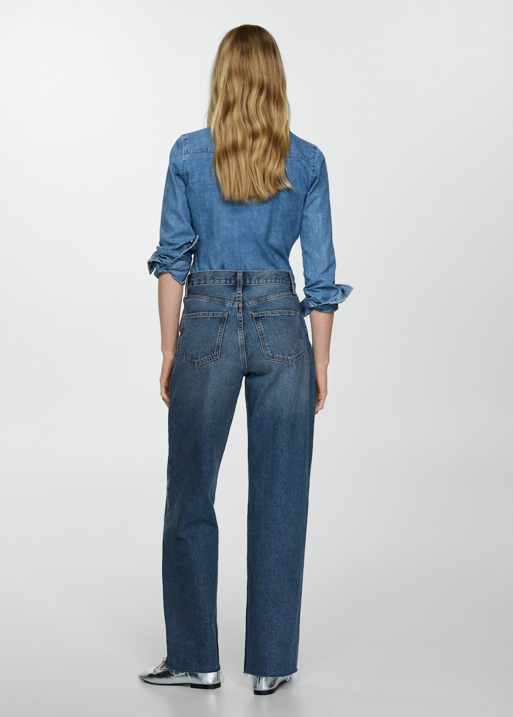 High-rise wideleg jeans - Reverse of the article