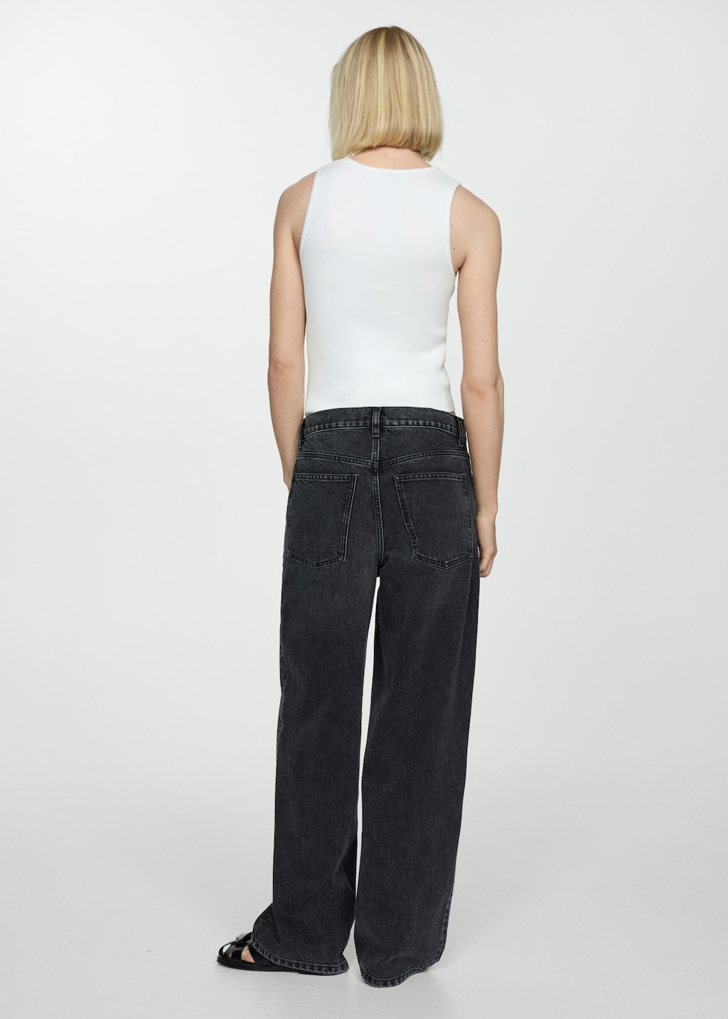 Loose mid-rise wideleg jeans - Reverse of the article