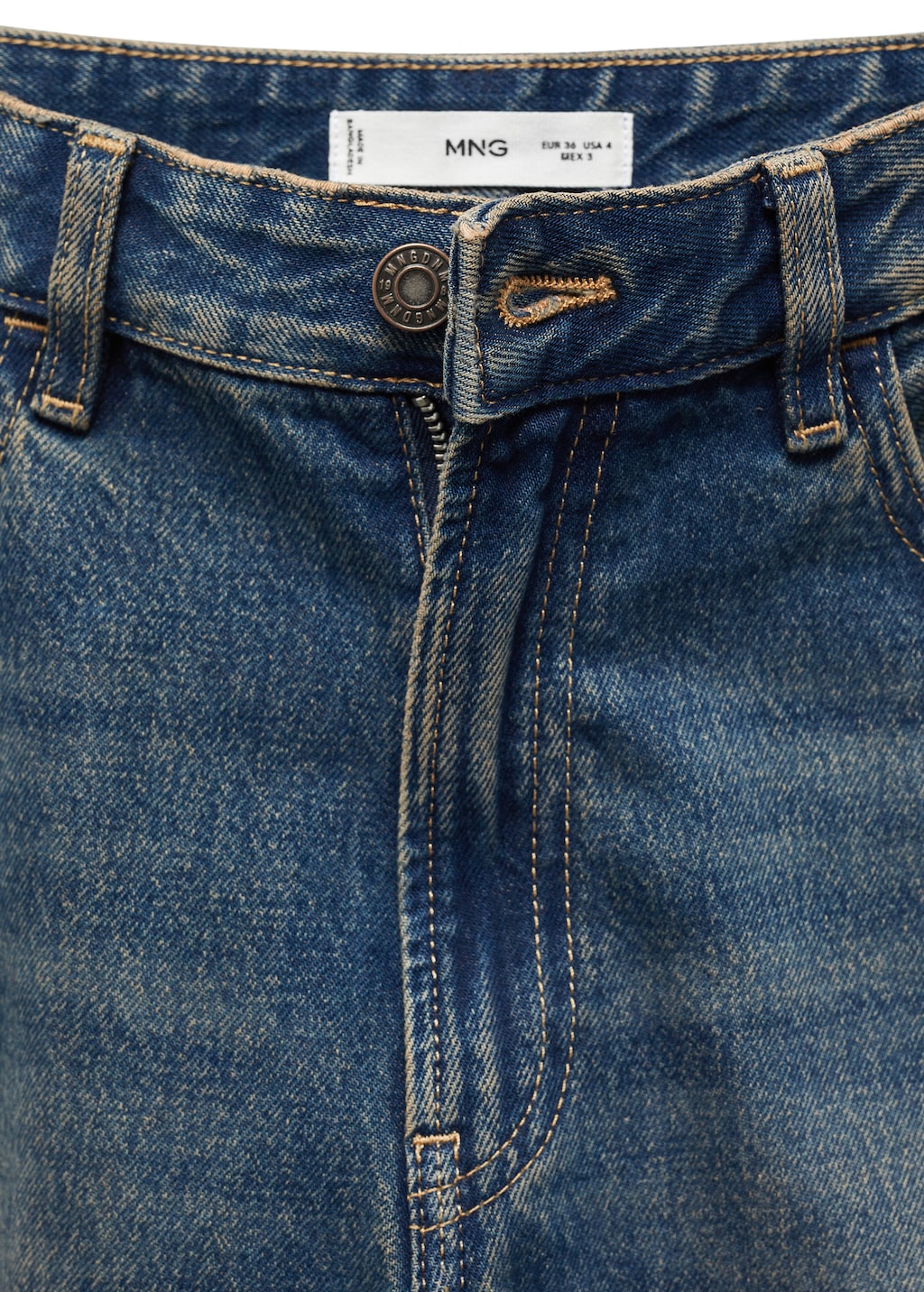 Gerade Jeans mit mittlerem Bund - Detail des Artikels 8