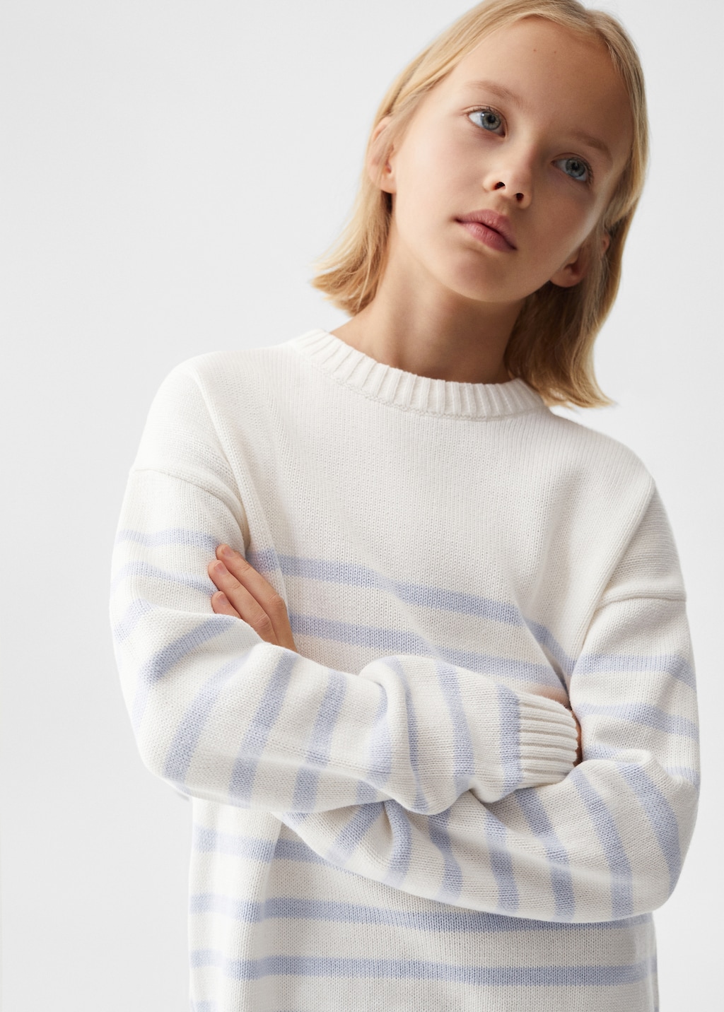 Striped cotton-blend sweater - Details of the article 1