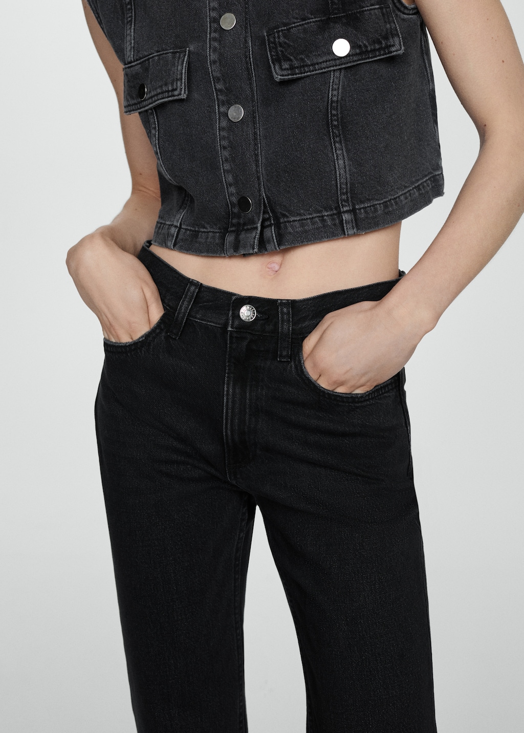 Rechte mid-rise jeans - Detail van het artikel 6